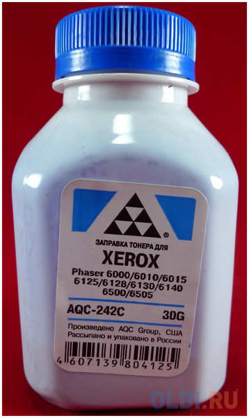 Тонер XEROX Phaser 6000/6010/6015/6125/6128/6130/6140/6500/6505 (фл. 30г) AQC-США фас.Россия