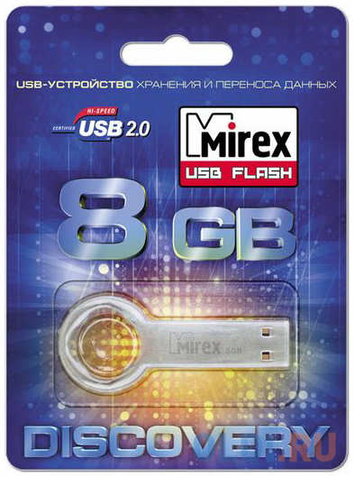 Флеш накопитель 8GB Mirex Round Key, USB 2.0 4348588327