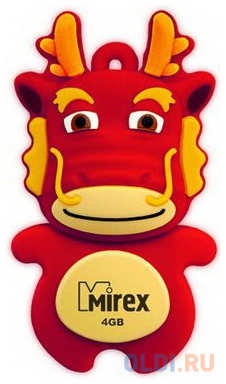 Флеш накопитель 8GB Mirex Dragon, USB 2.0, Красный 4348588343