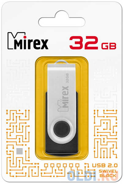 Флеш накопитель 32GB Mirex Swivel, USB 2.0