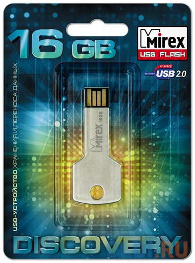 Флеш накопитель 16GB Mirex Corner Key, USB 2.0 4348588380