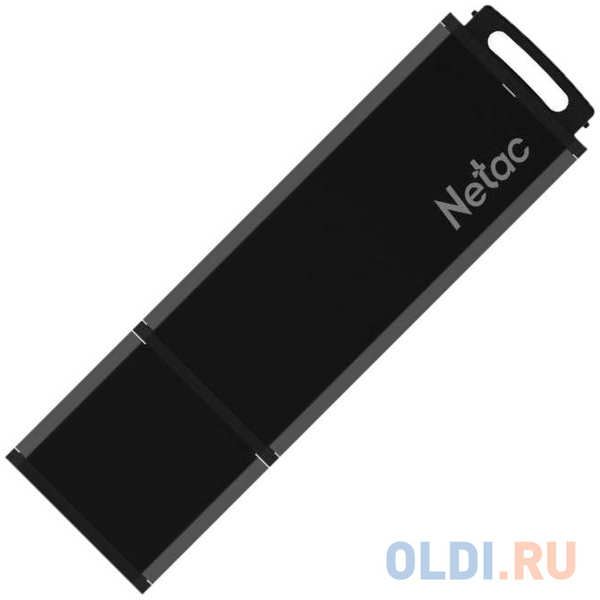 Флеш Диск Netac U351 128Gb, USB2.0, с колпачком, металлическая чёрная 4348590231