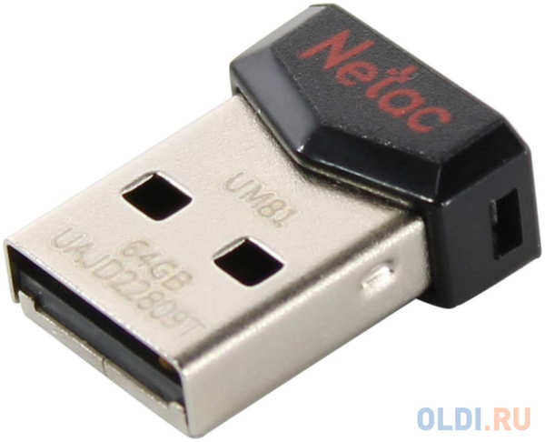 Флешка 64Gb Netac UM81 USB 2.0 черный 4348590235