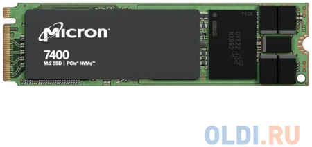 Micron 7400 PRO, 1920GB, SSD, M.2(22110), NVMe, PCIe 4.0 x4, 3D TLC, R/W 4400/2000MB/s, IOPs 420 000/85 000, 3500TBW, DWPD 1 (5 лет)