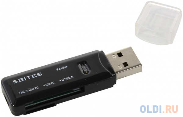 5bites RE2-100BK2.0 Устройство ч/з карт памяти / SD / TF / USB PLUG / BLACK 4348592010