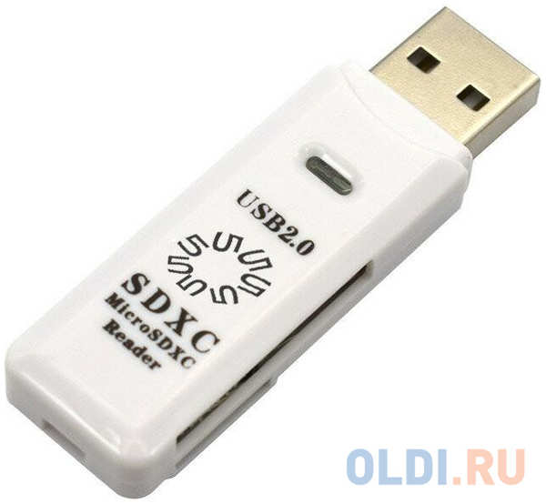 5bites RE2-100WH USB2.0 Устройство ч/з карт памяти 0 / SD / TF / USB PLUG / WHITE 4348592019