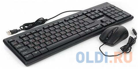 Гарнизон Комплект клавиатура + мышь GKS-126 {проводной, 1,5 м, 104 кл, 2 кл + колесо-кнопка, 100DPI}