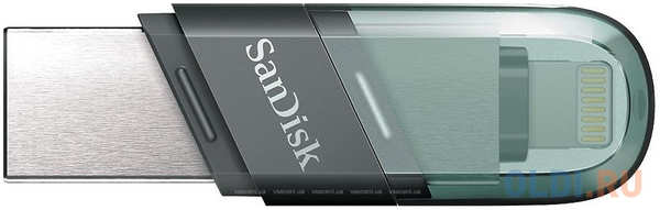 Флешка 128Gb SanDisk SDIX90N-128G-GN6NE Lightning USB 3.1 зеленый серебристый 4348594083