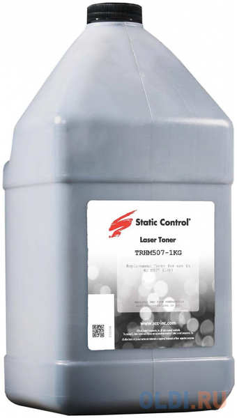 Тонер Static Control TRHM507-1KG черный флакон 1000гр. для принтера HP LJ M506 4348596340