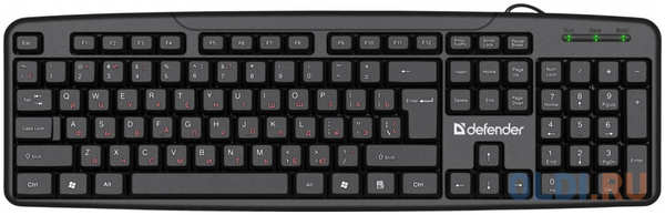 Клавиатура Defender Astra HB-588 RU Black USB 4348597242