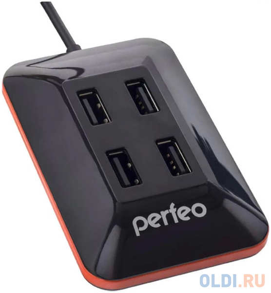 Концентратор USB 2.0 Perfeo PF-VI-H028 4 x USB 2.0 черный 4348597364