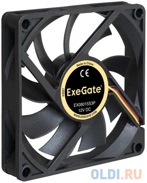 Exegate EX281212RUS Вентилятор ExeGate Mirage-S 60x60x15 подшипник скольжения, 3500 RPM, 26dB, 3pin 4348597370