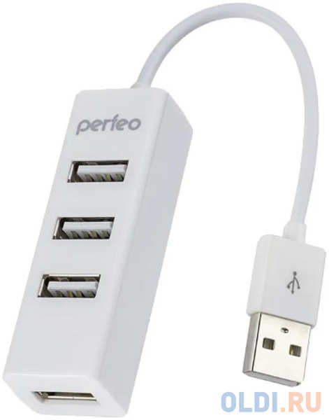 Концентратор USB 2.0 Perfeo PF-HYD-6010H 4 x USB 2.0 белый 4348597382