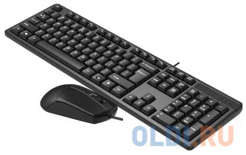 Клавиатура + мышь A4Tech KK-3330 клав:черный мышь:черный USB 4348597416