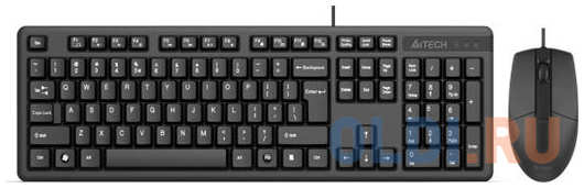 Клавиатура + мышь A4Tech KK-3330S клав:черный мышь:черный USB 4348597417