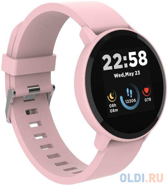 Canyon Smart watch, 1.3inches IPS full touch screen, Round watch, IP68 waterproof, multi-sport mode, BT5.0, compatibility with iOS and android, Pink, Host: 2 4348598050