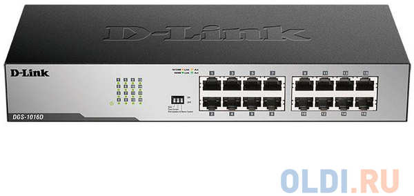 D-Link DGS-1016D/I2A Неуправляемый коммутатор с 16 портами 10/100/1000Base-T