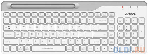 Клавиатура A4Tech Fstyler FBK25 белый/серый USB беспроводная BT/Radio slim Multimedia 4348599948