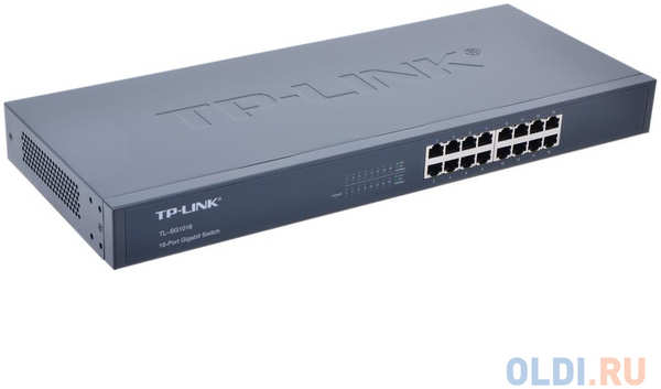 Коммутатор TP-LINK TL-SG1016 16-портовый гигабитный монтируемый в стойку коммутатор