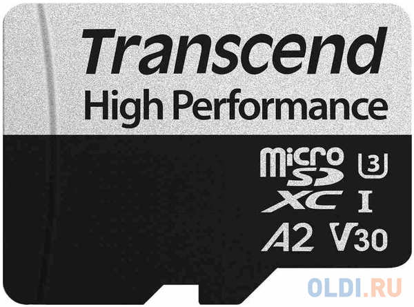 Карта памяти microSDXC Transcend 330S, 256 Гб, UHS-I Class U3 V30 A2, с адаптером 4348634032