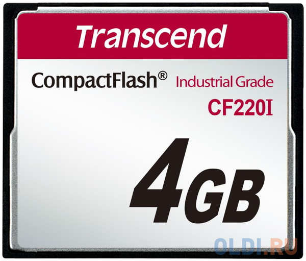 Промышленная карта памяти CompactFlash Transcend 220I, 4 Гб SLC, темп. режим от -40? до +85? 4348634904