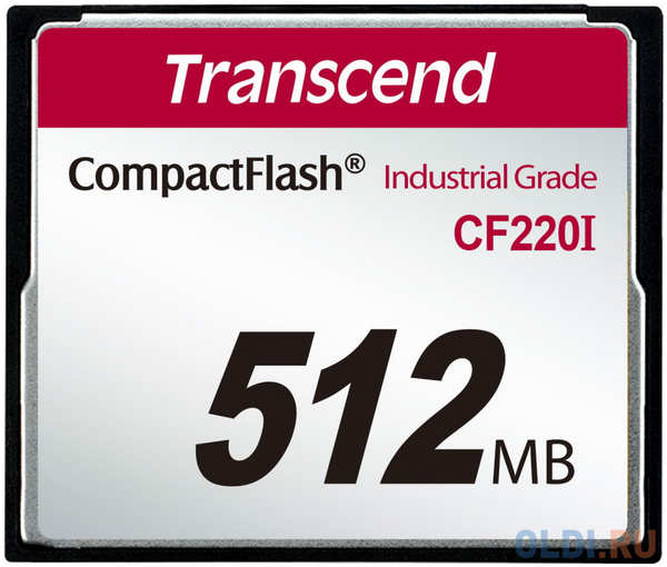 Промышленная карта памяти CompactFlash Transcend 220I, 512 Мб SLC, темп. режим от -40? до +85? 4348634908