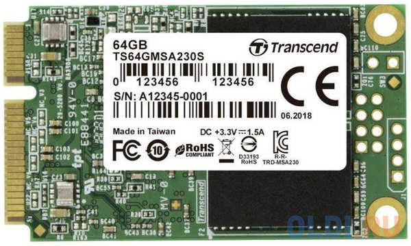SSD накопитель Transcend MSA230S 64 Gb SATA-III 4348634936