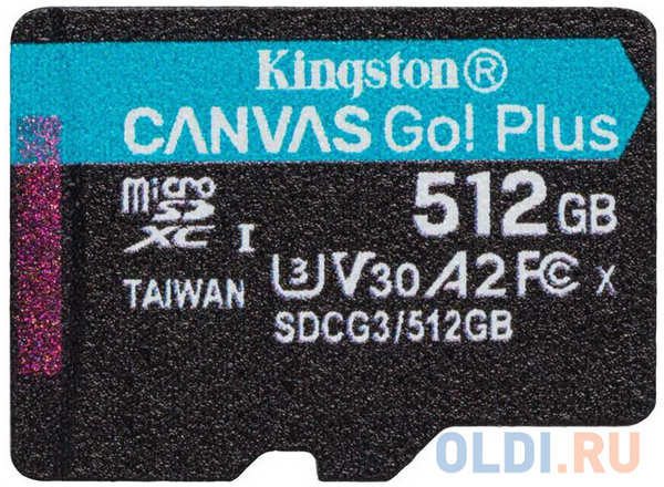 Карта памяти microSDXC 512Gb Kingston Canvas Go Plus 4348635431