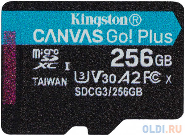 Карта памяти microSDXC 256Gb Kingston Canvas Go Plus