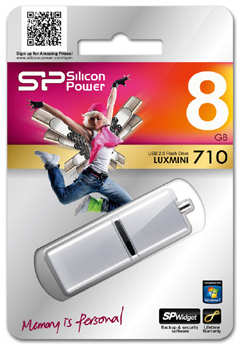 Внешний накопитель 8GB USB Drive USB 2.0 Silicon Power LuxMini 710 Silver (SP008GBUF2710V1S)