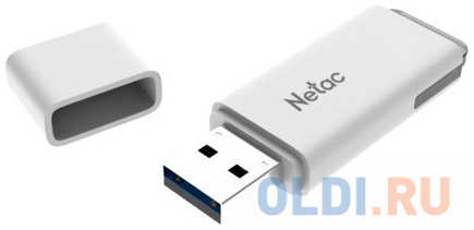 Флеш Диск Netac U185 32Gb, USB2.0, с колпачком, пластиковая белая 4348650820