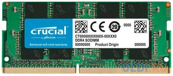 Оперативная память для ноутбука Crucial Basics Laptop SO-DIMM 8Gb DDR4 3200 MHz CT8G4SFRA32A 4348654522