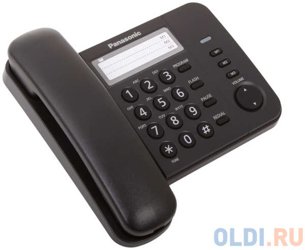 Телефон Panasonic KX-TS2352RUB Flash, Recall, Pause, Память 3, Wall mt