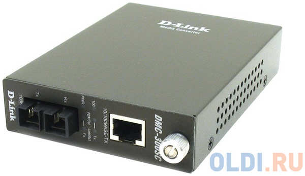 Медиаконвертер D-Link DMC-300SC/D8A Медиаконвертер с 1 портом 10/100Base-TX и 1 портом 100Base-FX с разъемом SC для многомодового оптического кабеля ( 434875249