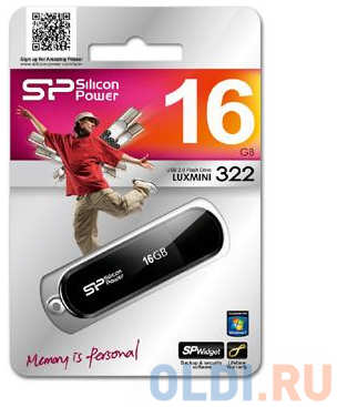 Внешний накопитель 16GB USB Drive <USB 2.0 Silicon Power LuxMini 322 (SP016GBUF2322V1K)