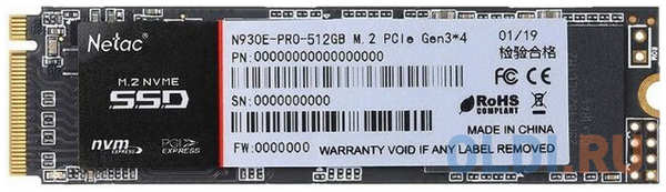 SSD накопитель Netac N930E Pro 512 Gb PCI-E 3.0 x4 4348792333