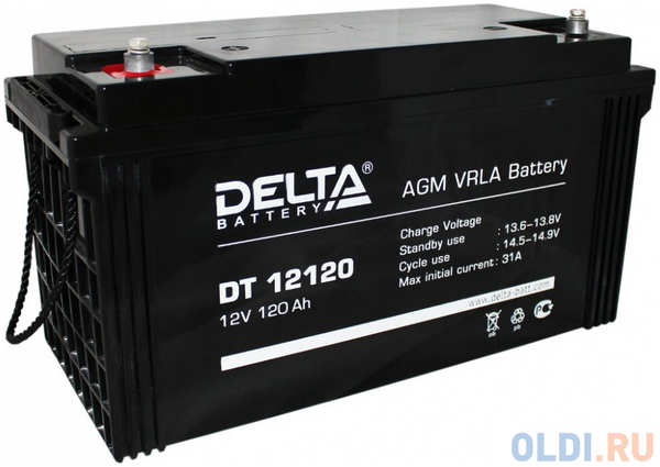 Delta DT 12120 (120 А\\ч, 12В) свинцово- кислотный аккумулятор 4348844376