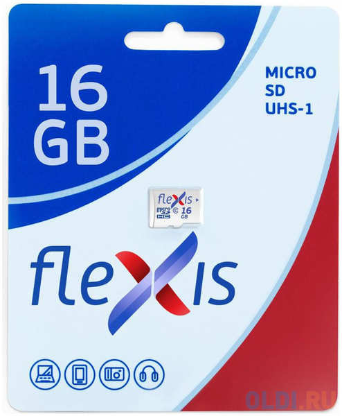 Карта памяти microSDHC 16Gb Flexis FMSD016GU1 4348844578