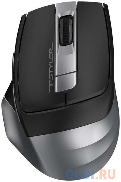 A4Tech Мышь A4 Fstyler FG35 серый/черный оптическая (2000dpi) беспроводная USB (6but) 4348844730