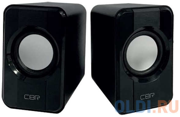 CBR CMS 336 Black, Акустическая система 2.0, питание USB, 2х3 Вт (6 Вт RMS), материал корпуса пластик, 3.5 мм линейный стереовход, регул. громк., длин 4348848497