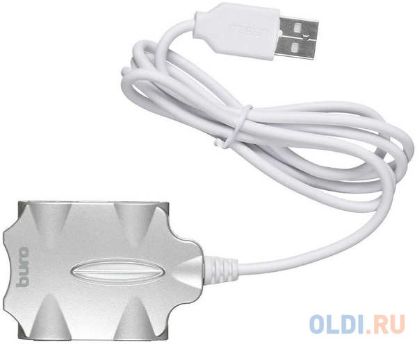 Разветвитель USB 2.0 Buro BU-HUB4-0.5-U2.0-Candy 4порт. серебристый 4348865613