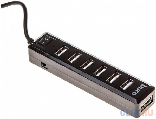 Концентратор USB 2.0 BURO BU-HUB7-1.0-U2.0 7 x USB 2.0 черный 4348870237