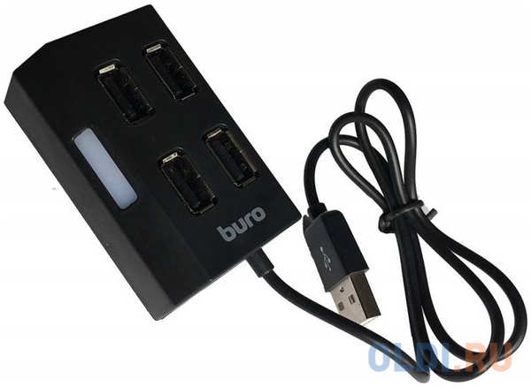 Концентратор USB 2.0 BURO BU-HUB4-U2.0 4 x USB 2.0