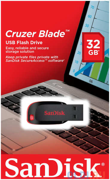 Внешний накопитель 32GB USB Drive <USB 2.0 SanDisk Cruzer Blade (SDCZ50-032G-B35) 434893608