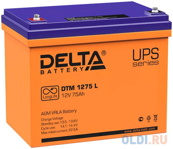 Батарея Delta DTM 1275 L 75Ач 12В 4348983516