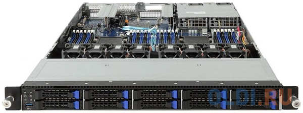 Сервер (Barebone) Gigabyte Rack R181-2A0 , 2nd Gen. Intel Xeon Scalable and Intel Xeon Scalable, 24 x DIMMs, Supports Intel Optane DC, Dual 1Gb/s LAN