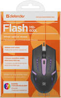 Мышь оптическая Defender Flash MB-600L 7 цветов,4 кнопки,800-1200dpi (52600)
