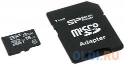 Флеш карта microSDHC 16Gb Class10 Silicon Power SP016GBSTHBU1V10 w/o adapter