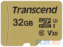 Карта памяти Transcend 32GB microSDXC Class 10 UHS-I U1 V30 R95, W60MB / s with adapter (TS32GUSD500S)