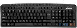 Клавиатура Focus HB-470 RU, черный, мультимедиа, USB, DEFENDER (45470)